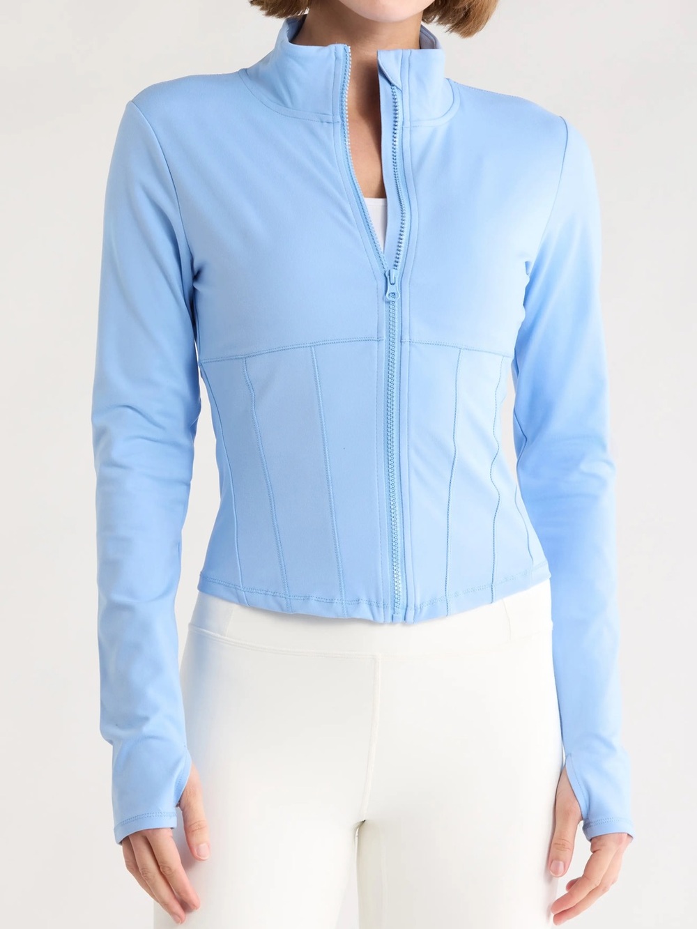 Yogalicious Light Blue Women's Zip-Front Active Jacket New With Tags
